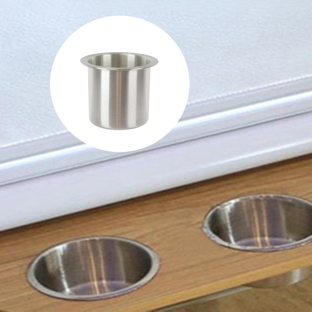 304 Stainless Steel Universal Cup Holder for RV Van Sofa Car Modification Upgrade Accessory Sturdy Mounting Bracket
