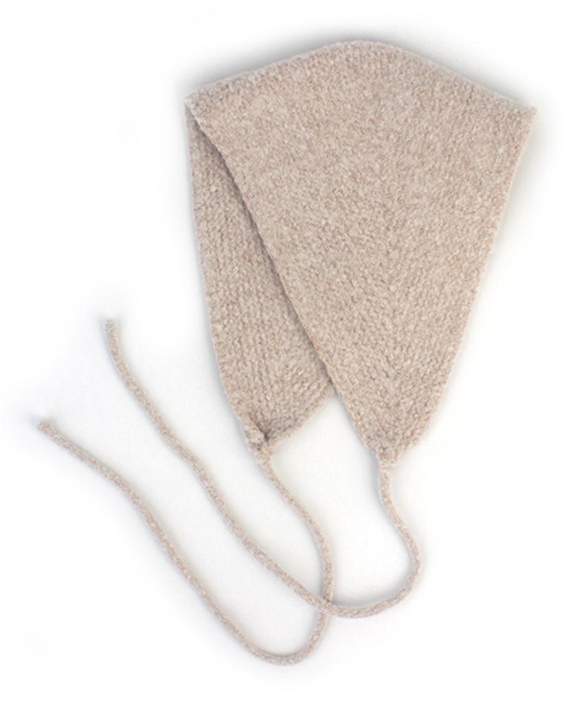 Yunibeosyeolkemiseuteuli Wool Ear Wamer Gray Knit Bonnet Hat Earflap Hat