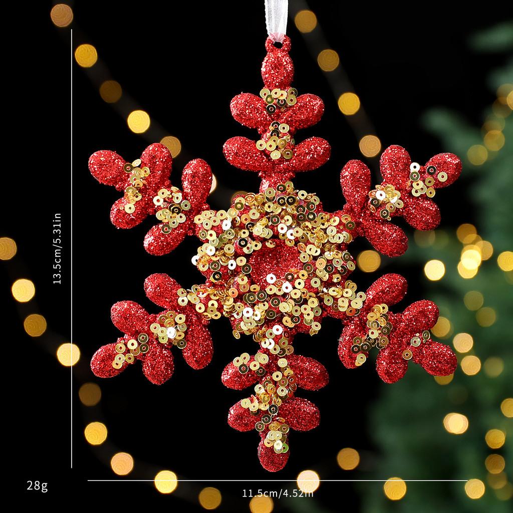 Creative Christmas Tree Snowflake Star Shaped Pendant Holiday Decoration Props For Festive Scene Setting