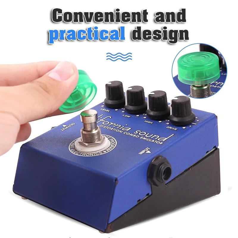 DAIERBUM 1PCS Footswitch Topper Guitar Pedal Topper Multi Color Pedal Button Caps Guitar Pedal Stomp Knobs For Pedal Board