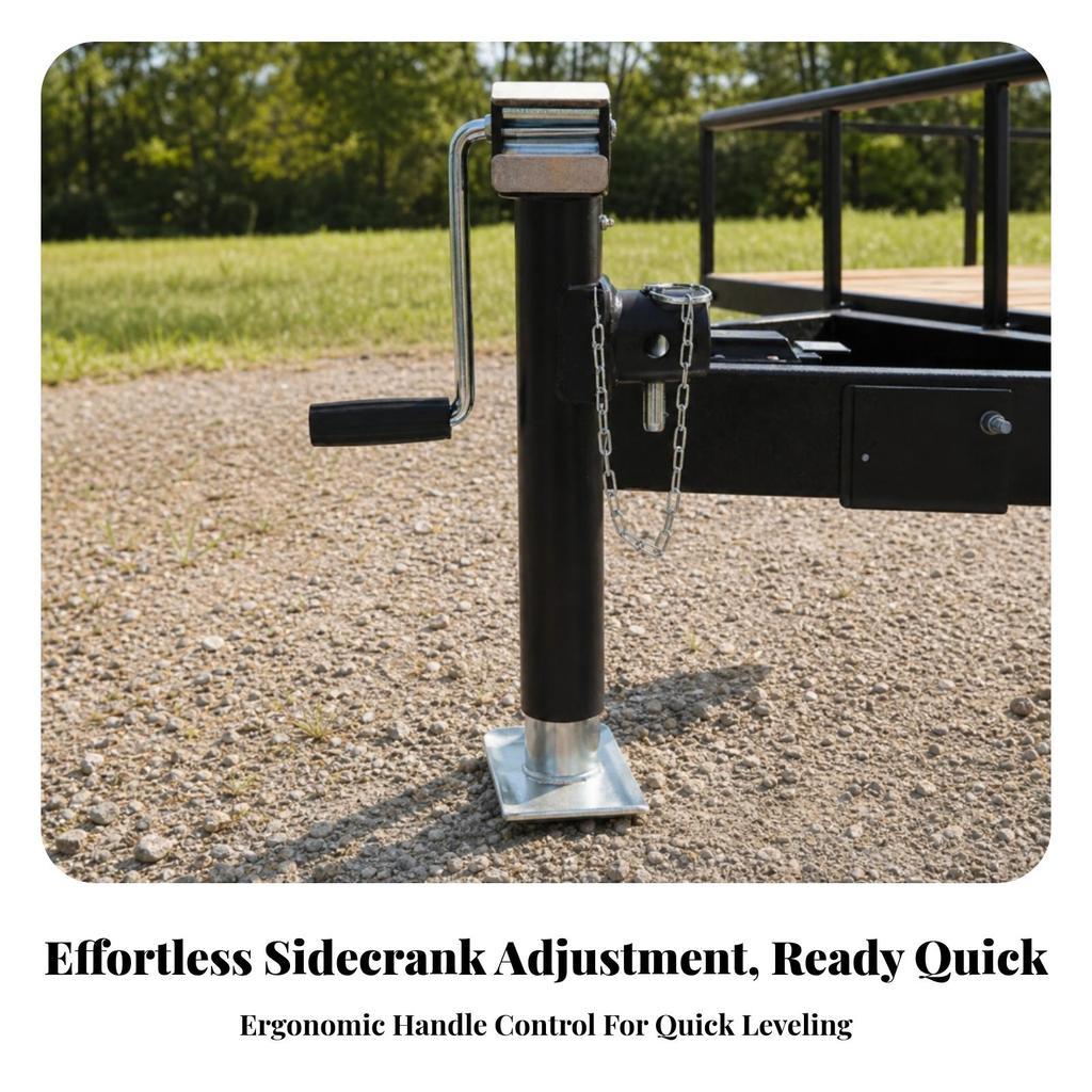 Side-Wind Trailer Jack Adjustable Round-Tube Stable for Rv Owners