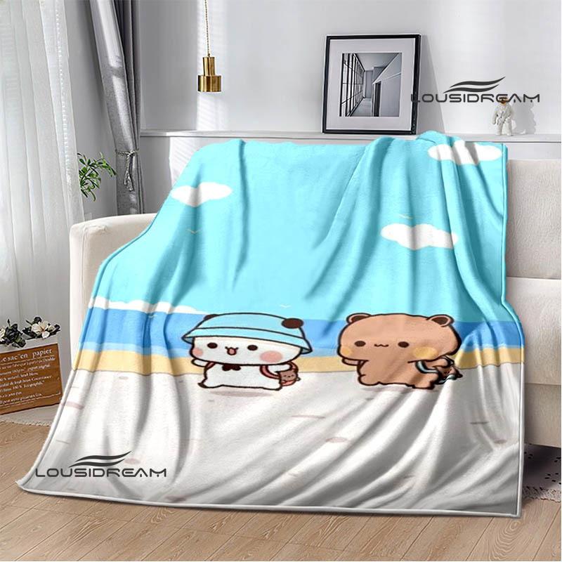 Cute cartoon bear Printed blankets picnic blanket Warm Flannel blankets Soft and comfortable blanket bed linings Birthday Gift