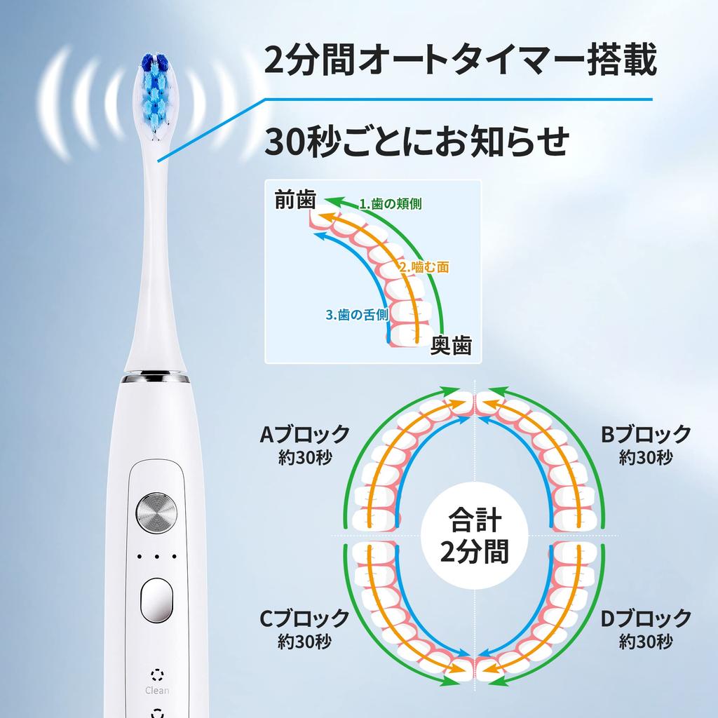 Pureplove Electric Sonic Portable Toothbrush with USB IPX7 5 Brushing Quiet Soft Low Bad Breath Tartar Plaque Business Toothbrush, Toothbrush,