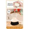 Ergonomic Grip Kitchen Cleaning Brush Round Bristle Head Dishwashing Brush  Cookware Cleaning
