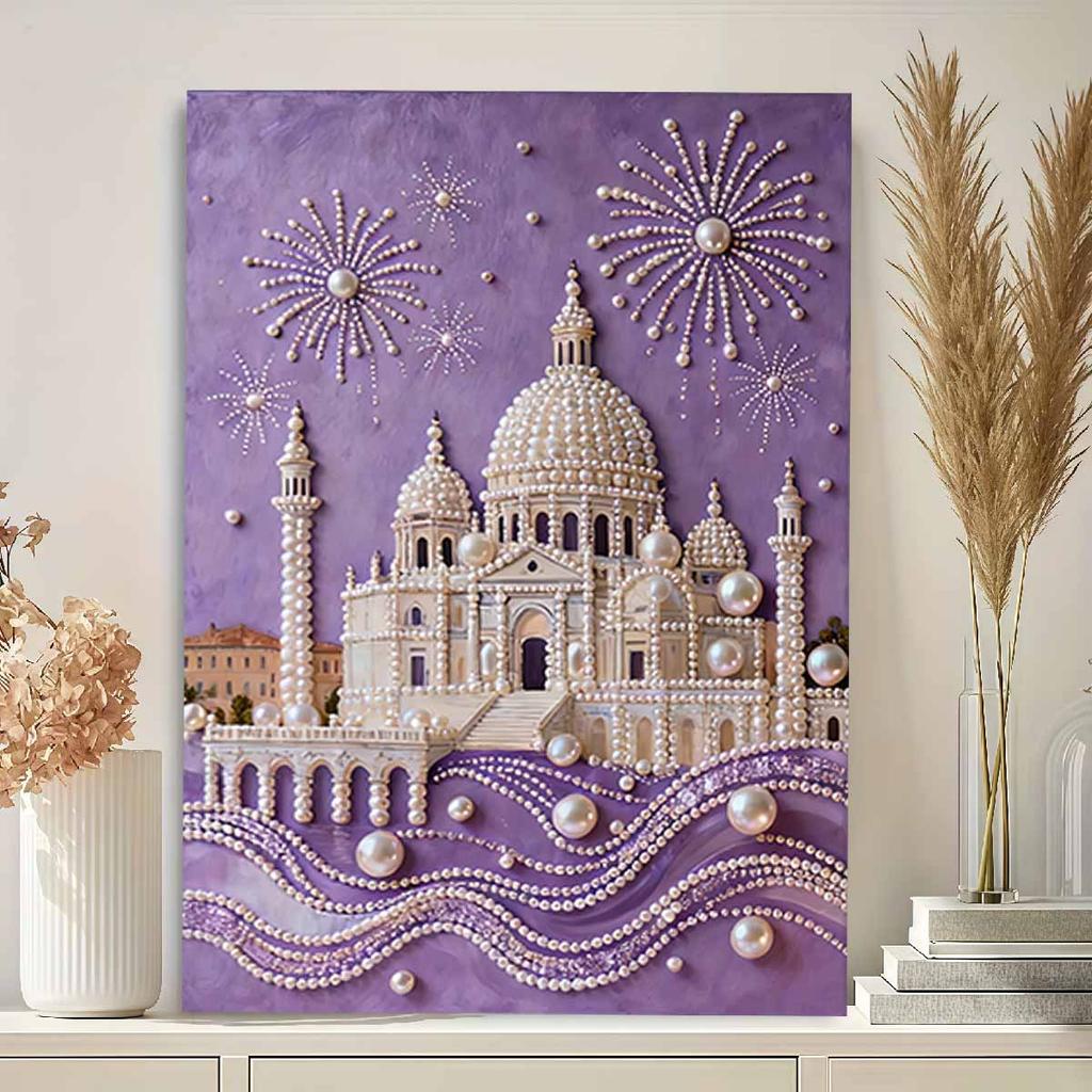 Kristall Perlen Malerei 5D DIY Rahmen Dekoration Malerei Schloss Haus Wand Dekoration Transparent Perlen Edelstein Malerei Bild Kunsthandwerk