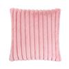 Soft Ribbed Faux Fur Decorative Throw Pillow Case Plush Striped Square Cushion Cover for Sofa Bedroom Living Room Home Decor (45x45cm, Set of 1)