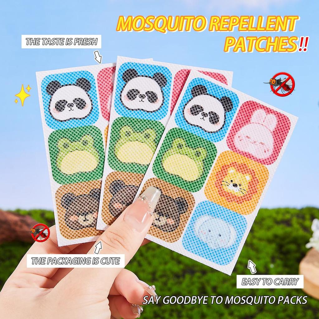 FORMBO Cute Cartoon Animal Mosquito Repellent Stickers - Portable & Effective for Outdoor Summer Travel.