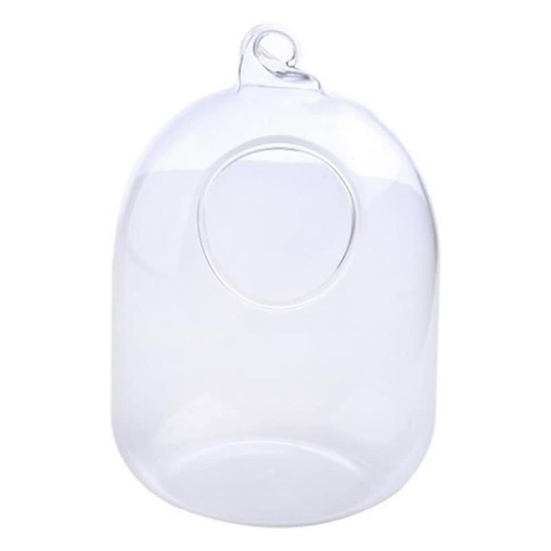62KD Suspended Transparent Hanging Glass Fish for Tank Bottle Aquarium Flower Plant Vase Flower Vase for Home