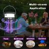 Solar Powered Mosquito Killer Lamp, UV Lamp, Purple Light Trapping Fly Trap, Outdoor Charging Electric Shock Mosquito Killer Lamp