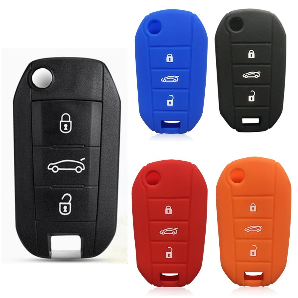 Silicone Car Key Case Fob For Opel Corsa D F A E Grandland X Crossland Combo Cap For Citroen C4 Cactus C5 Aircross Berlingo fob