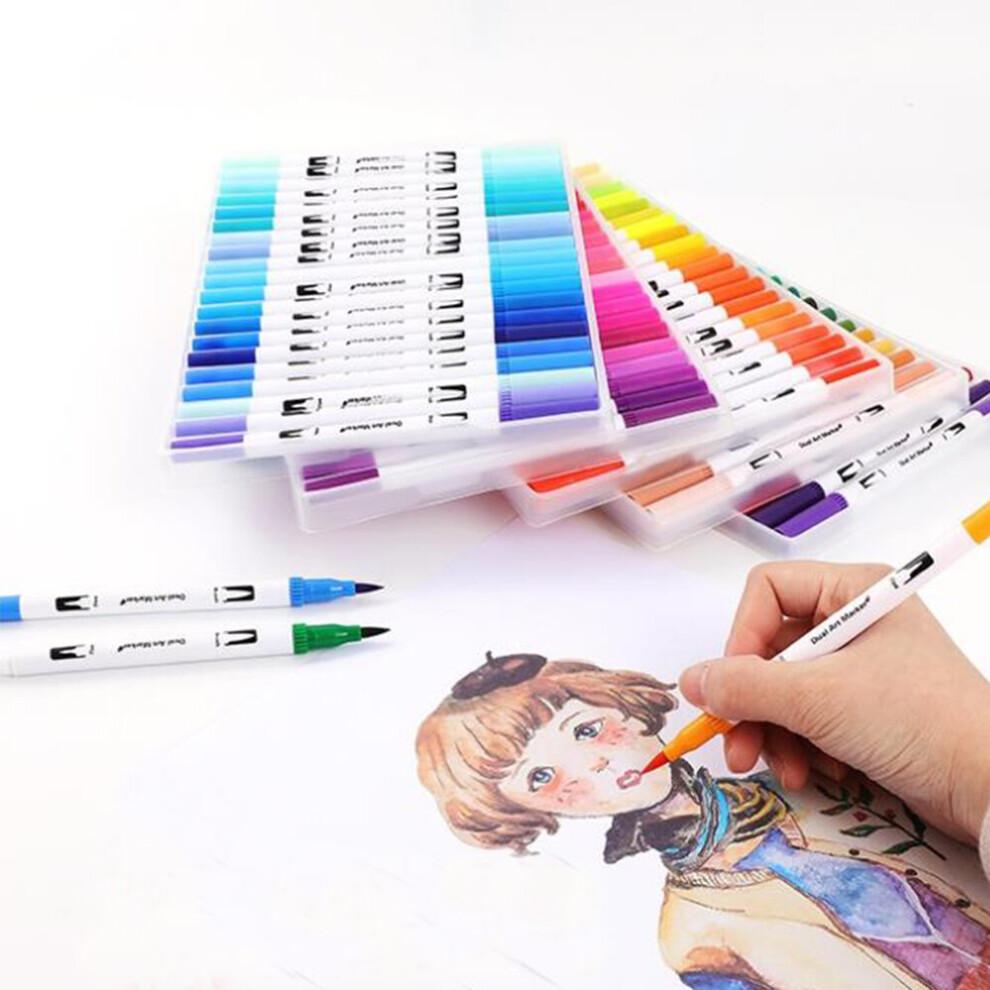 100 Farben Doppelspitzen Pinselstifte Malerei Kunstmarker Zeichnen