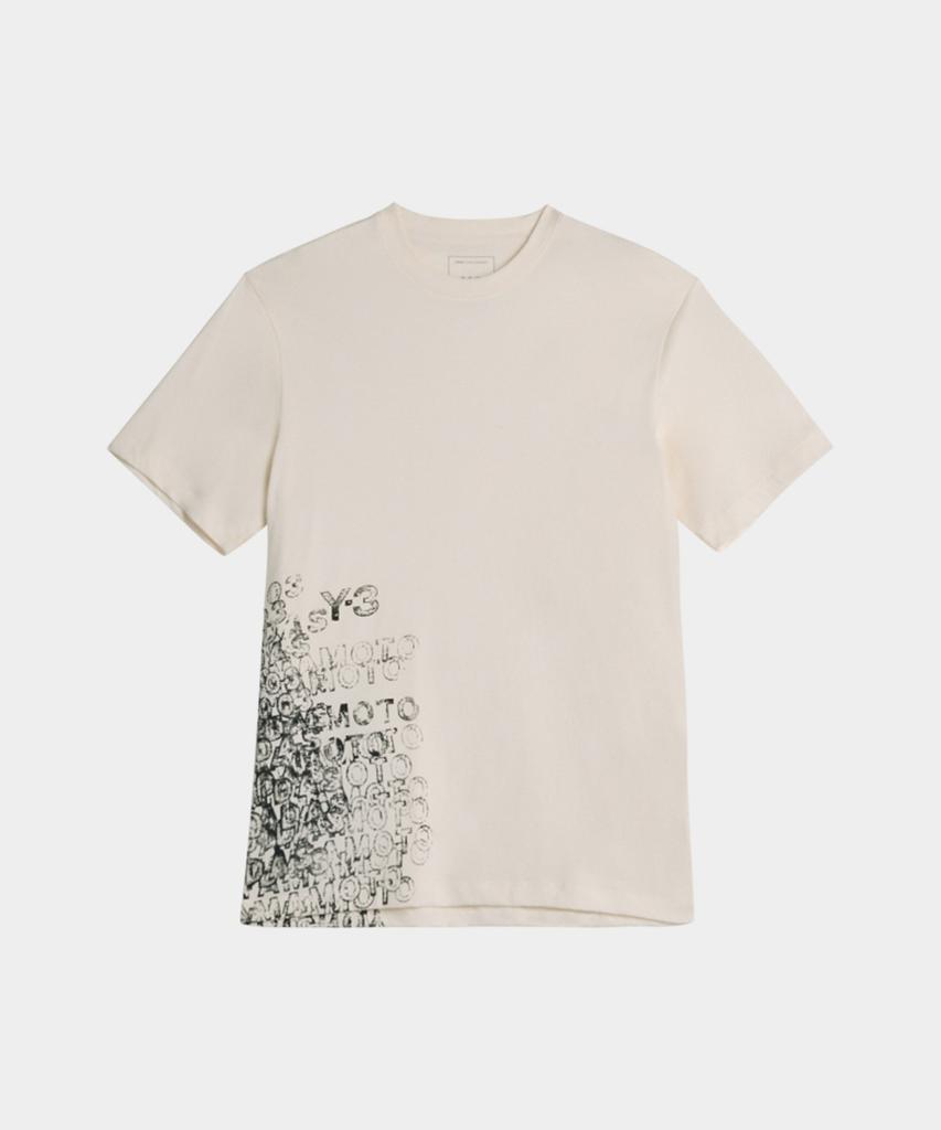 Y-3 (U) Gfx Short Sleeve T-Shirt White Gfx Ss Tee Chalk White