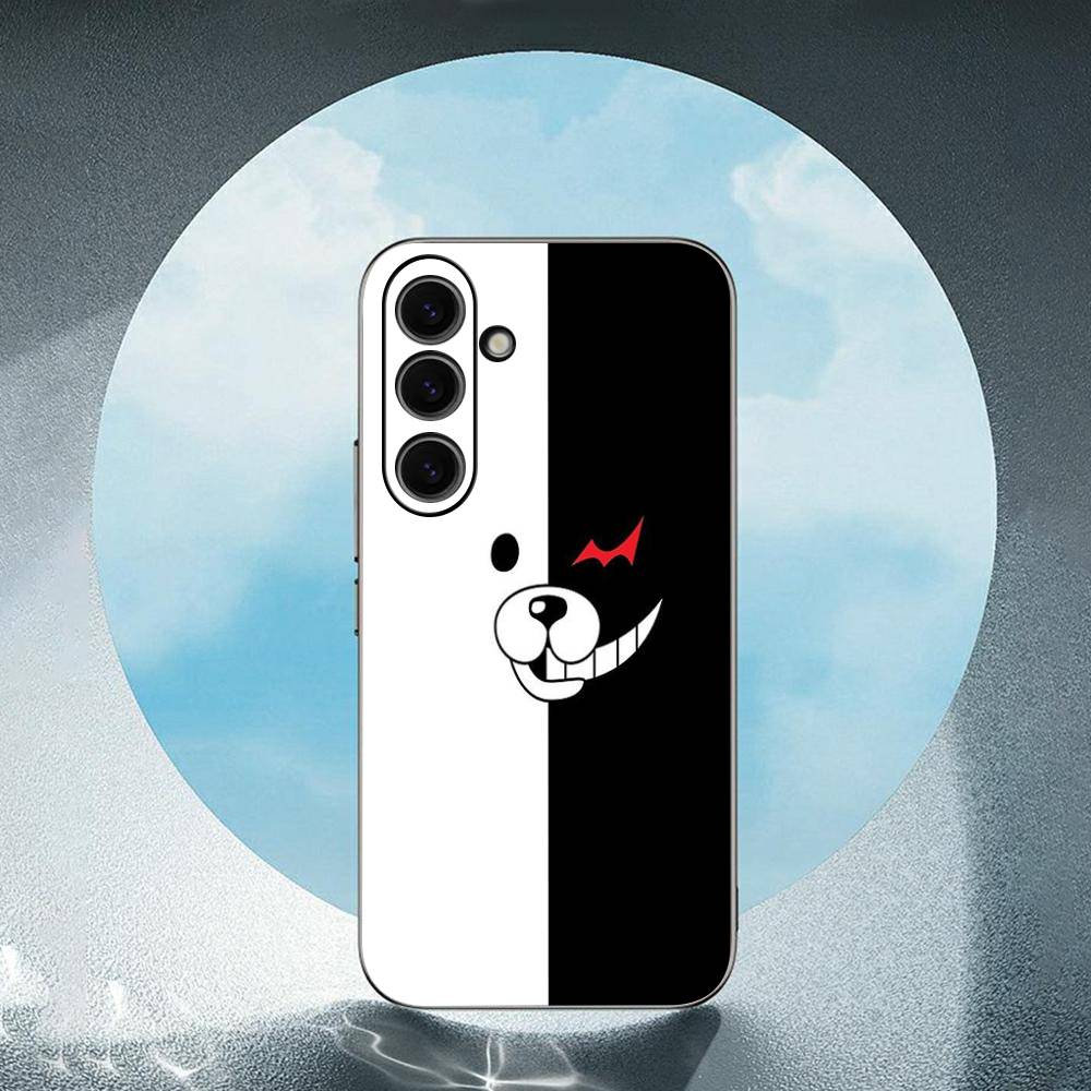 Kumamon Danganronpa Monokuma Luxury Black Phone Case For Samsung Galaxy S23 S24 S25 Ultra S22 Plus S21