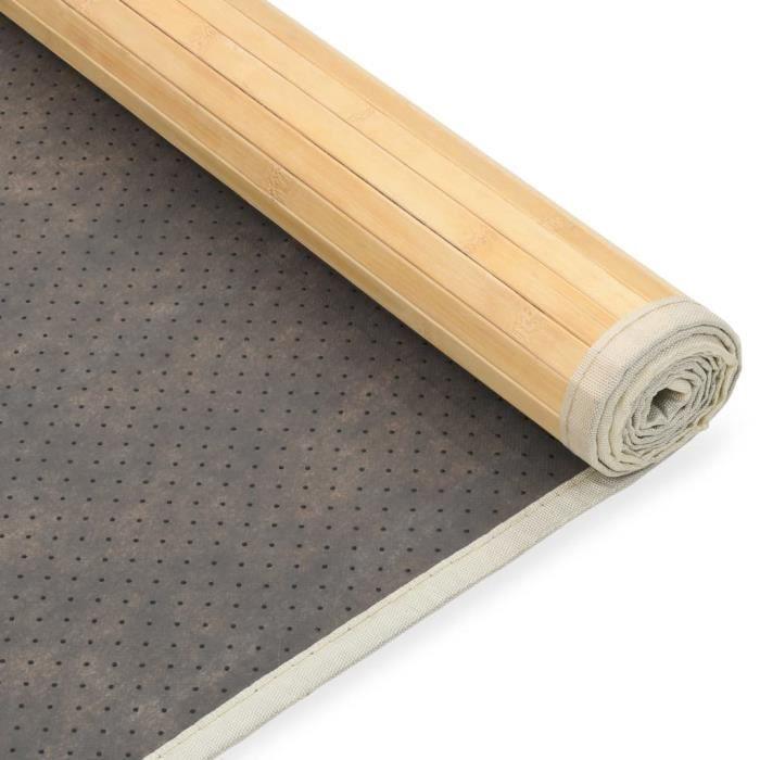 VidaXL Tapis en bambou 100 x 160 cm Naturel