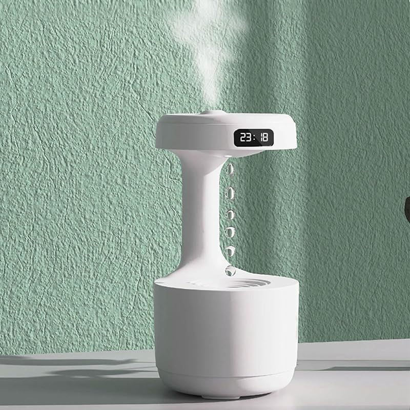 Cool Mist Humidifiers, 800ml Anti Cool Mist Humidifier, Anti Water Droplets Humidifier with Night Light, Portable Quiet Air Humidifier for Home белый