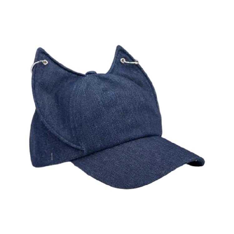 Versatiles Denims Baseball Hat Casual Ear Baseball Hat Wide Border Windproof Hat for Outdoor Activity