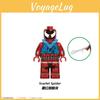 G0126 Superhero Series Peter Parker Shadow Crimson Flower Web Assembly Building Block Mini Doll Bag