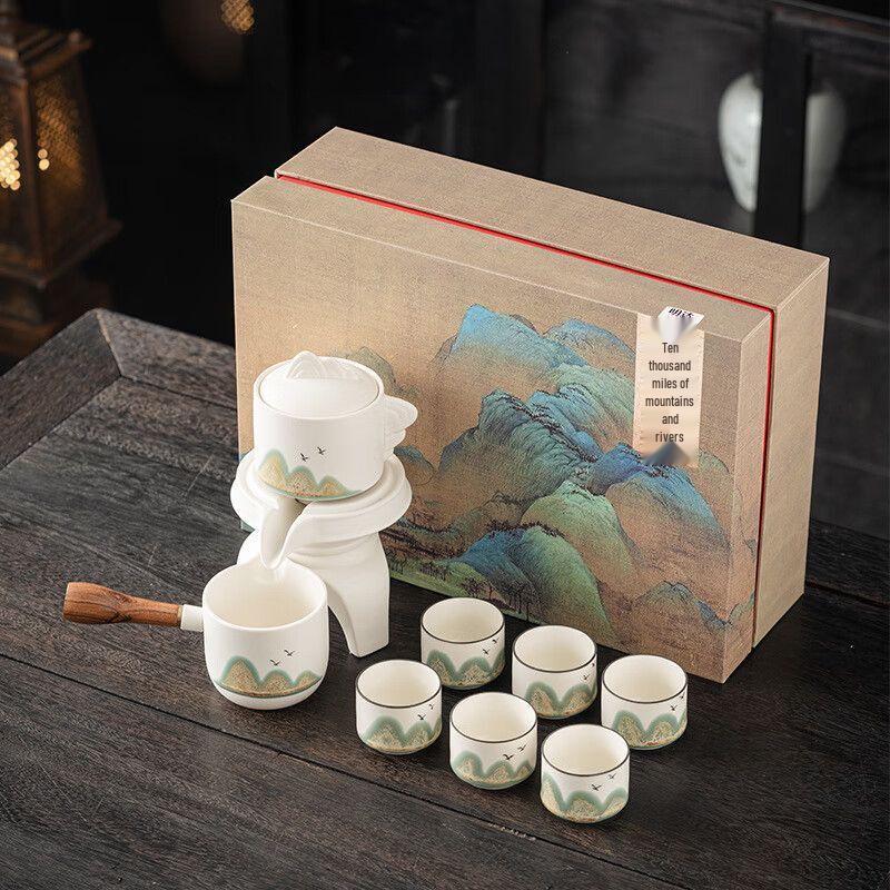 

Ручная роспись Вращающийся Полуавтоматический Чайный Набор