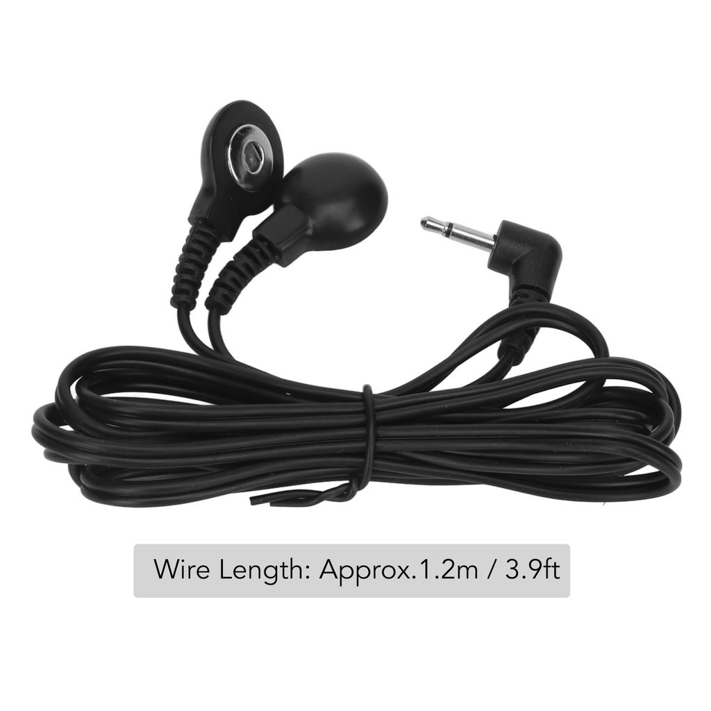5PCS Electrode Wire Black 2.5mm Elbow 1.2m Long Replacement Lead Wires for TENS Digital Therapy Machine