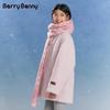 BARRY BANNY Girls' Pink Plush Faux Lamb Wool Warm Coat