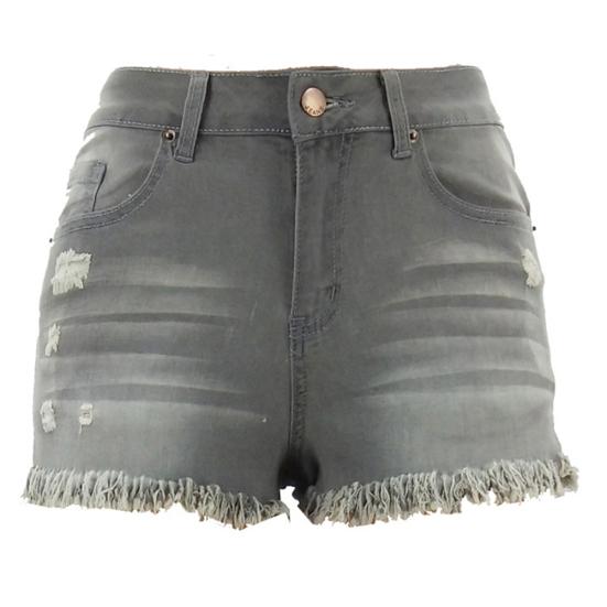 

Сексуальные джинсовые шорты с высокой талией и рваными рваными джинсами с бахромой