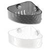 Corner Sink Strainer Sponge Holder Large Capacity Strong Load-bearing Suction Cup Triangle Storage Rack with Drain Hole