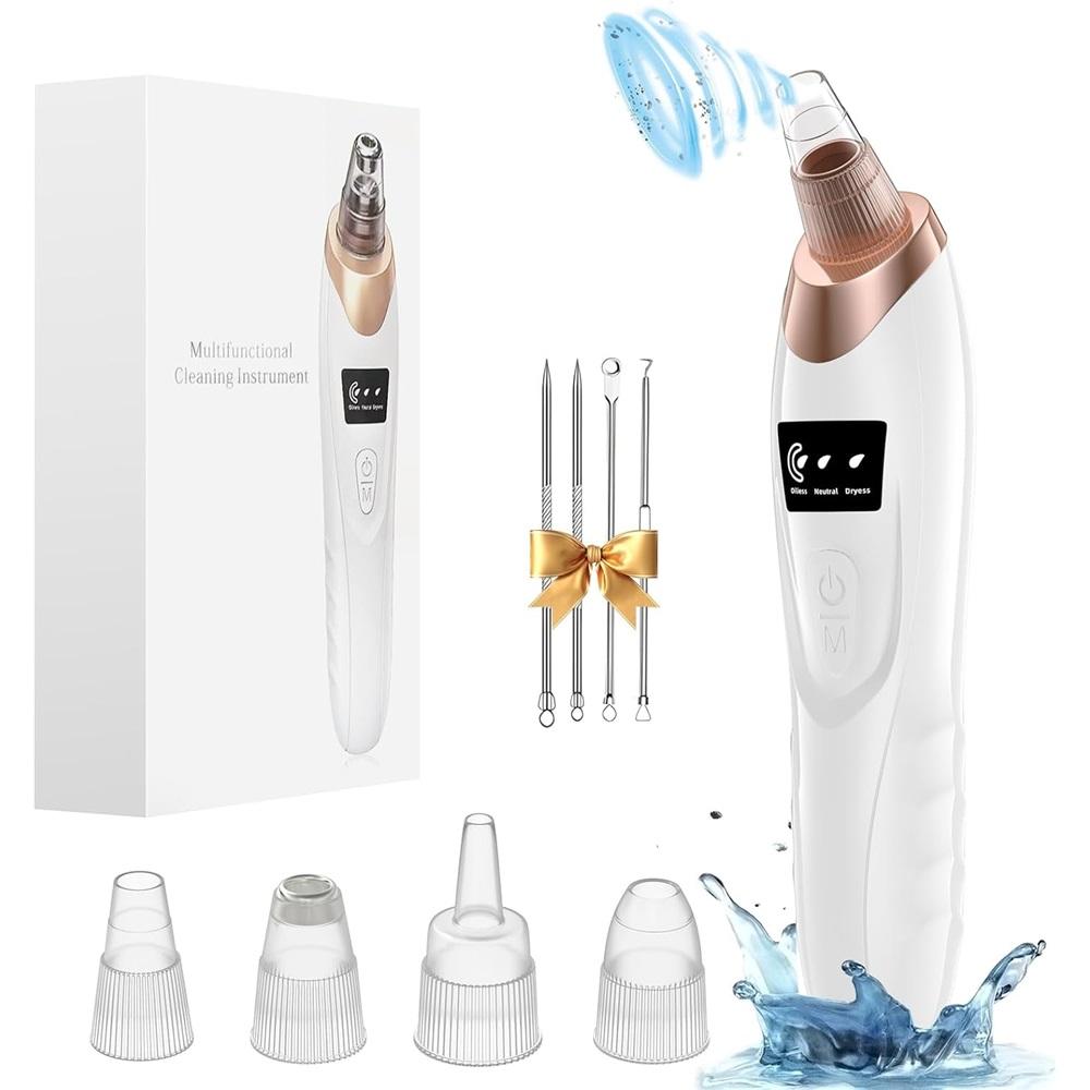 Electric Blackhead Vacuum Cleaner 4-Level Suction Modes Blackhead Removal Tool with Heating Mode