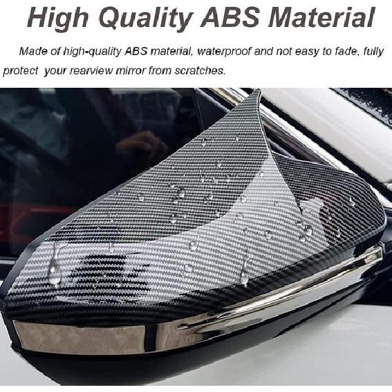 For Honda Civic 2016 2017- OX Horn Carbon Fiber Rear View Mirror Cover Cap