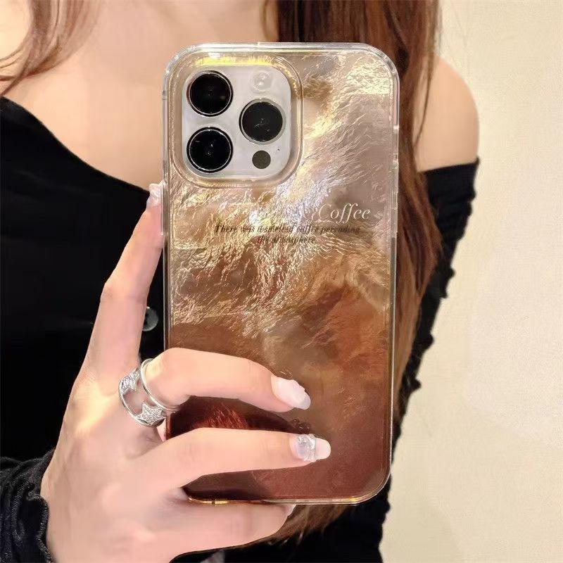 Ice Coffee Gradient Case for iPhone 16/17 Pro Max - High-End Texture