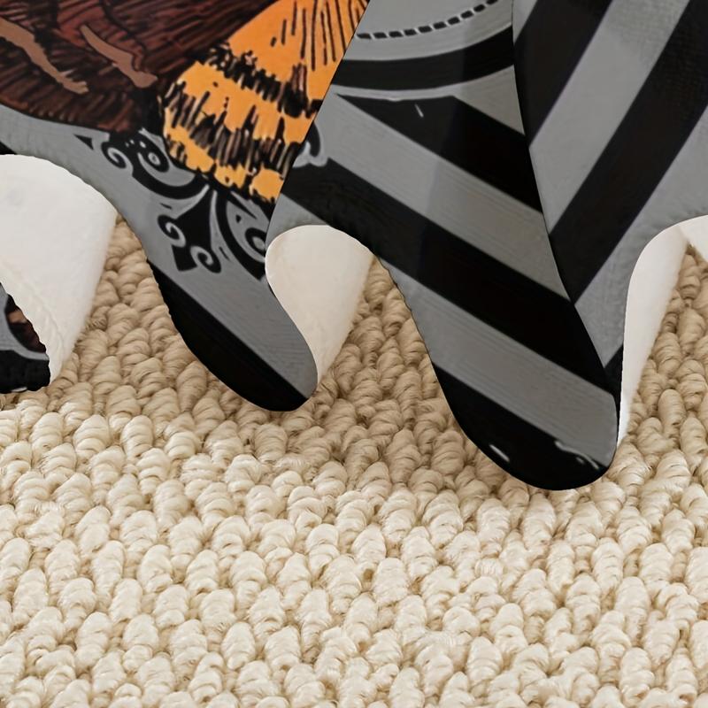 Gothic Skull Moth Striped Beach Towel Patterned Sunscreen And Windproof Suitable For Swimming Pool Camping Travel Blanket