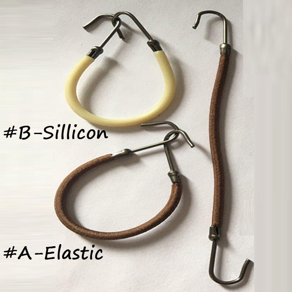 Girls Thick Hair Gum Band With Hook Bungee Ponytail Holder Elastic Clips Hair Band Elastic Bows