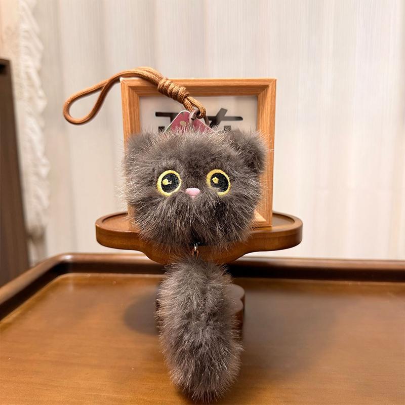 Cute Cat Plush Doll Toy Pendant For Women Backpack Car Hangings Ornament Accessories Gifts
