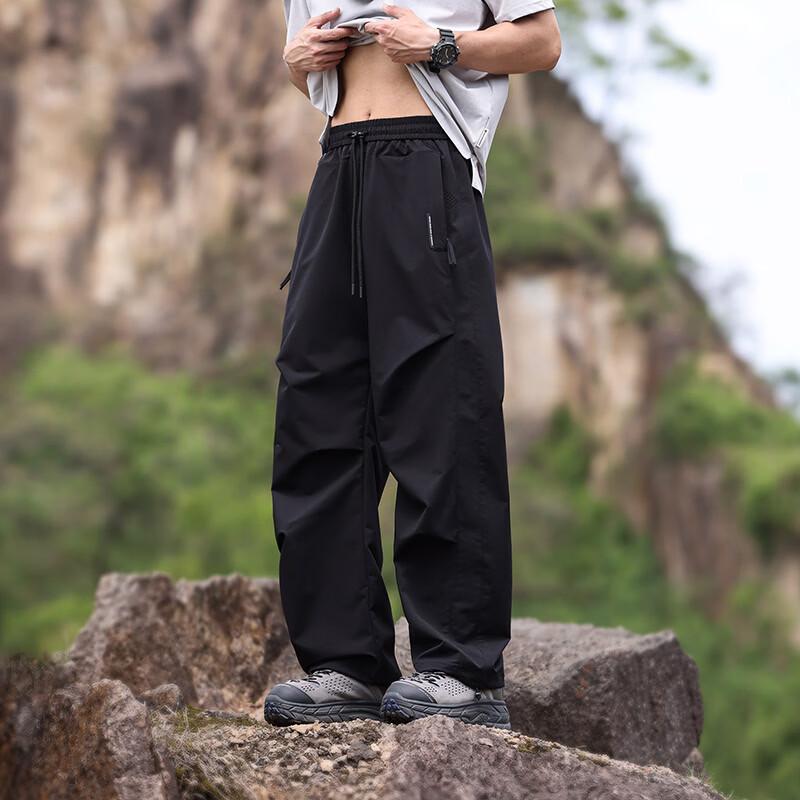 Wassup Sohot Men's Summer Ice Silk Relaxed Fit Cargo Pants