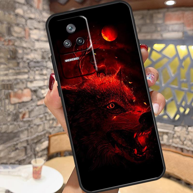 

Angry Wolf Case For Xiaomi 15 14 13 Ultra 11T 12T 13T 14T Pro POCO X7 X6 Pro X3 X5 M6 F5 F6 Pro Cover Mi 11T (11T Pro)