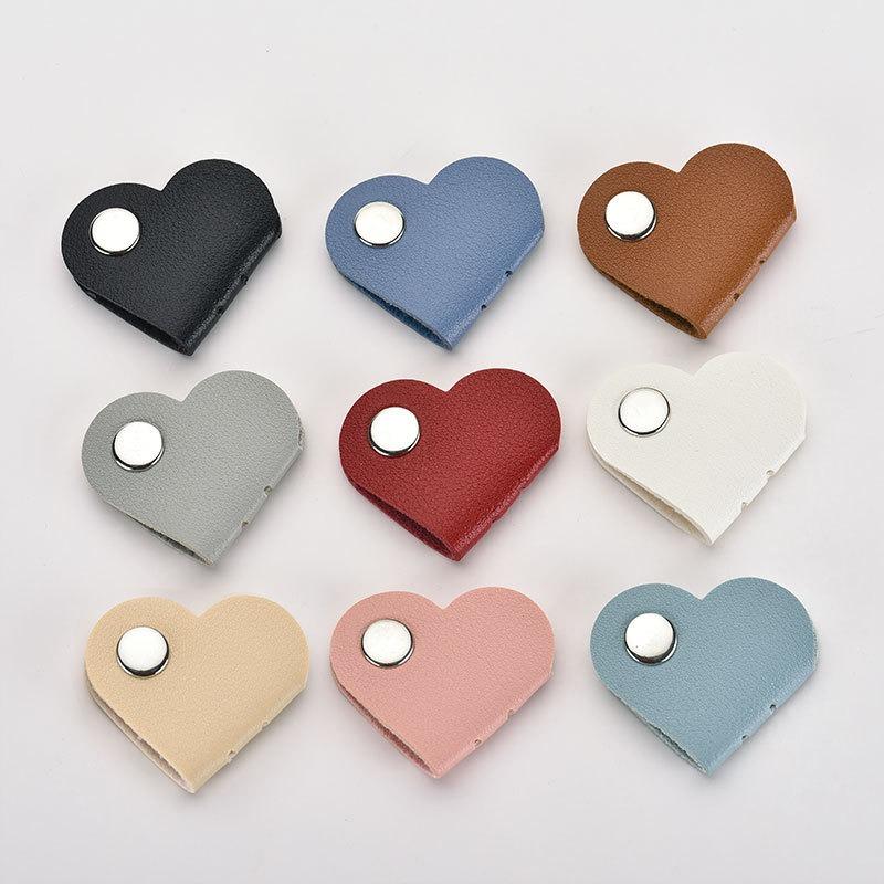 Mini Heart Shape Cable Organizer Vintage Earphone Wire Data Line Clips Cable Winder Tie Cable Management Cord Organizer Office
