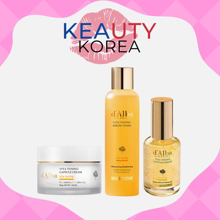 d'Alba Vita Toning Set Serum Toner + Capsule Serum + Capsule Cream