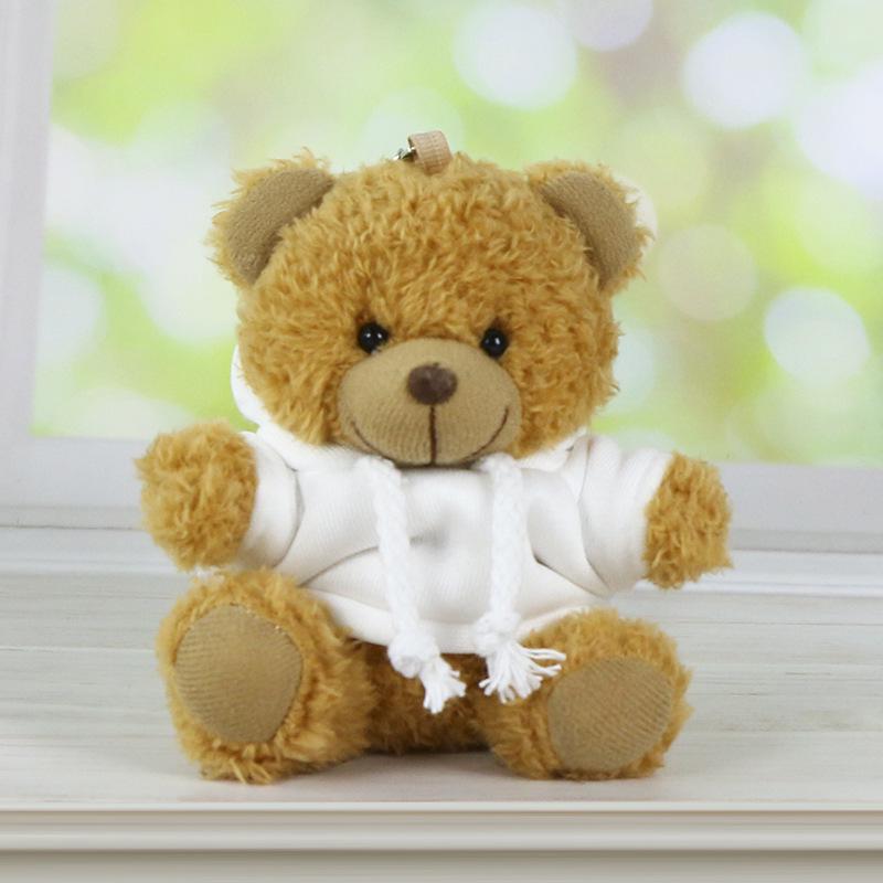 Charming Teddy Bear Keychain Plush Doll - Dressed Up Couple Backpack Ornament Gift