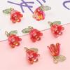10Pçs Pingente DIY Flor do Vale de Resina com Textura de Simulação Tridimensional