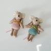 Danish Fabric Mouse Doll Cute Angel Wing Mouse Doll Zodiac Gift Rag Doll Knick-knack