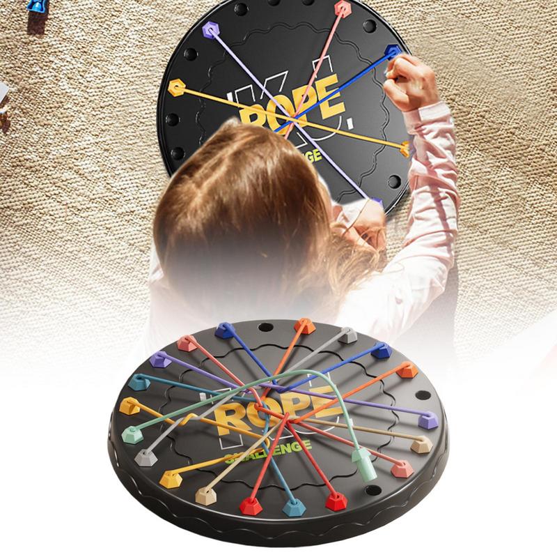 Twisted Rope Game Logical Thinking Board Game Rope Untying Game for Kids 3 Brain Teaser Puzzle Board Game Rope Knot Strategy