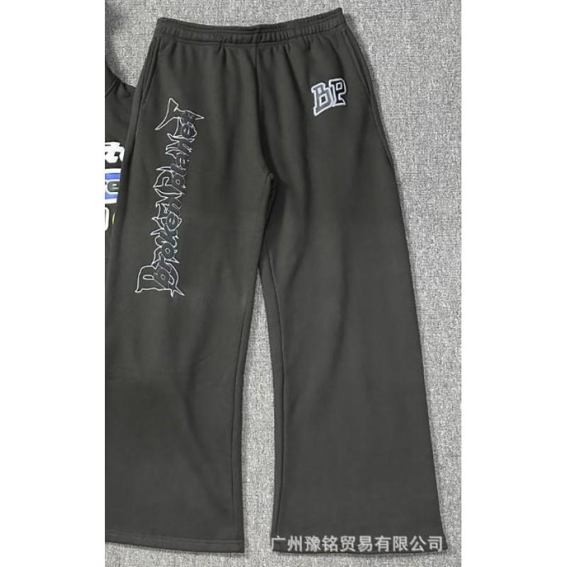 Broken Planet Oversized Hoodie Jogger Set Mens Streetwear Cotton Fleece Letter Puff Print Loose Fit Winter