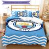3pcs Manchester City Football Club Pattern Bedding Set Duvet Cover Set Includes Duvet Cover &pillowcases,perfect All Season Bedroom Decoration&gift