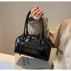 Korean Version of Fashion High-end Underarm Bag Women's 2025 New Simple PU Bowling Bag Versatile Shoulder Bag