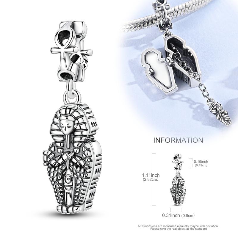 New Copper Openable Charms Pendants Russian Nesting Doll Easter Egg Dangle Fit Women Original Bracelet Diy Jewelry Gifts