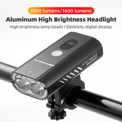 Bicycle Lights High Bright USB Charging Cycling Lighting Aluminum Mountain Bike Headlight Digital Cycling Light QD004