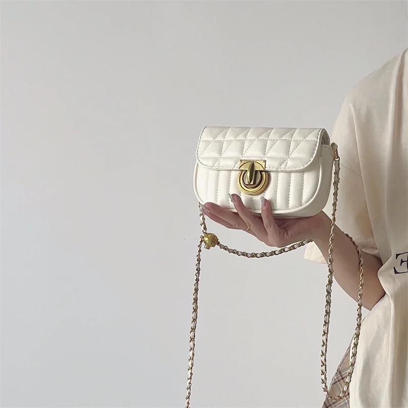 Luxusní kabelky minimalistické a trendy nové dámské kabelky všestranné diamantové prošívání zámek řetízek malá kabelka přes rameno crossbody kabelky mini