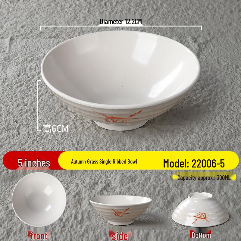 Прочная меламиновая миска для лапши - Имитация фарфора для супа, рамена, малатанга и лоосфэня Standard