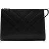 Check Embossed Metallic Accents Calfskin Storage Bag Unisex Bag Black 81047001