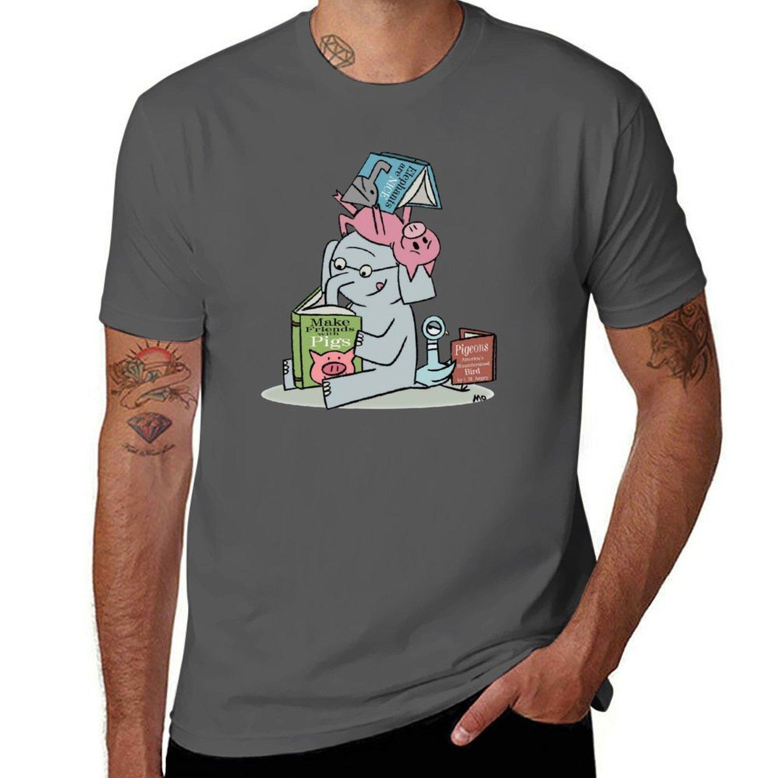 

Elephant And Piggie Elephant And Piggie Short Sleeve Cotton Tee s &Hellip; Love T-Shirt t shirts for man cotton soft T-Shirt 4XL