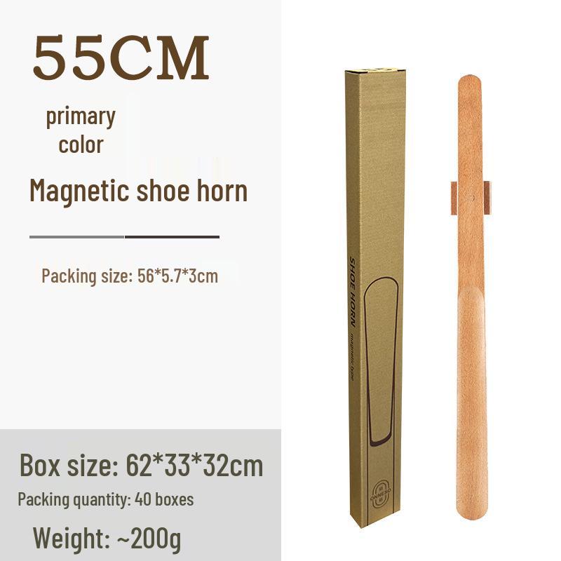Black Walnut Magnetic Shoehorn: Long Handle Shoe Puller for Pregnant Women, Elderly, and Easy Wear, Premium Solid Wood.